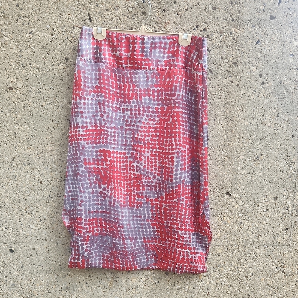Sarah Pacini red and grey skirt pants